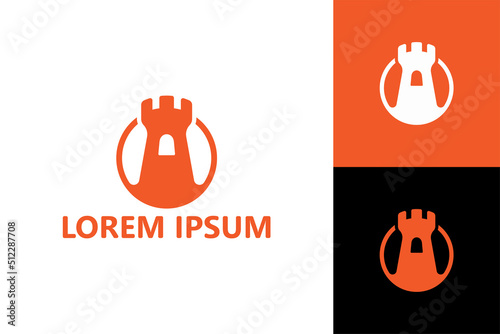 Castle logo template design vector