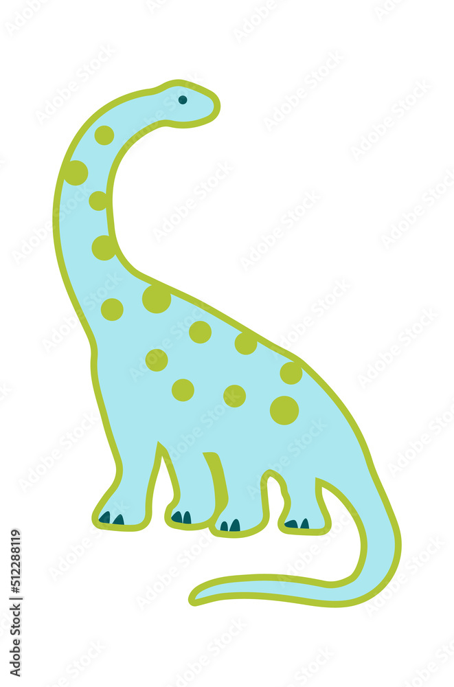 Obraz premium Cute dinosaur icon. Vector illustration