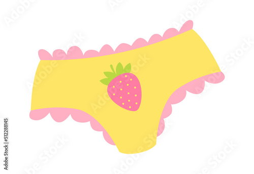 Baby underpants with strawberry. Vector illustration