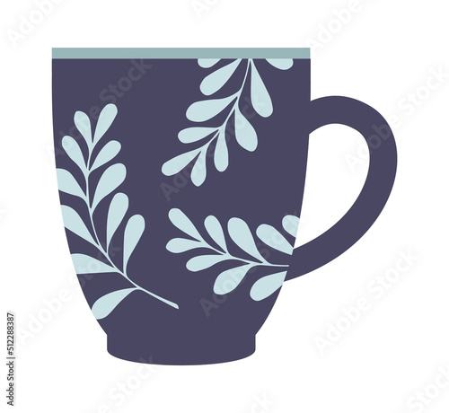 Ceramic Tea Cup. Vector illustration