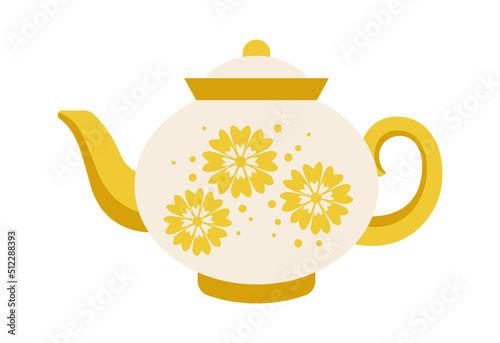 Ceramic Teapot icon. Vector illustration