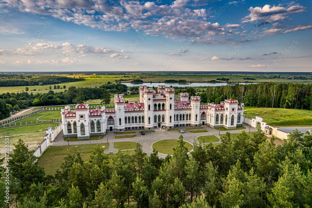 19th century palace from a height, state