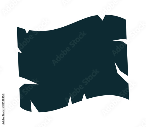 Torn fabric icon. Vector illustration