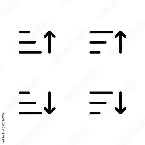 Sort icon set
