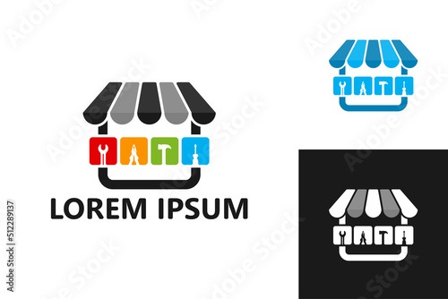 Repair tool store logo template design vector