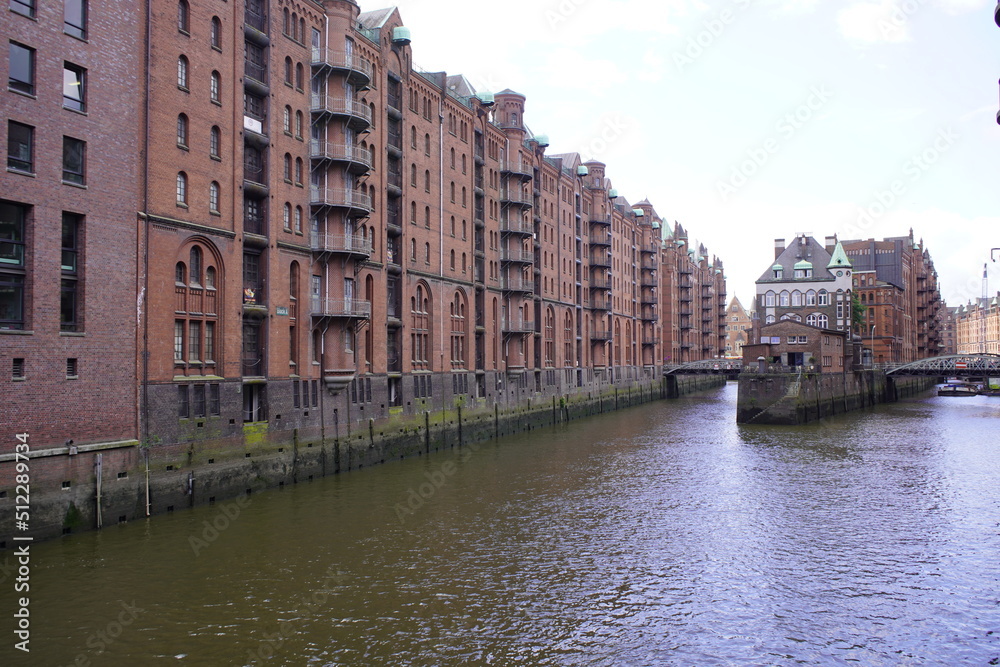 The Speicherstadt (lit. city of warehouses, meaning warehouse district) in Hamburg, Germany is the largest timber-pile founded warehouse district in the world.