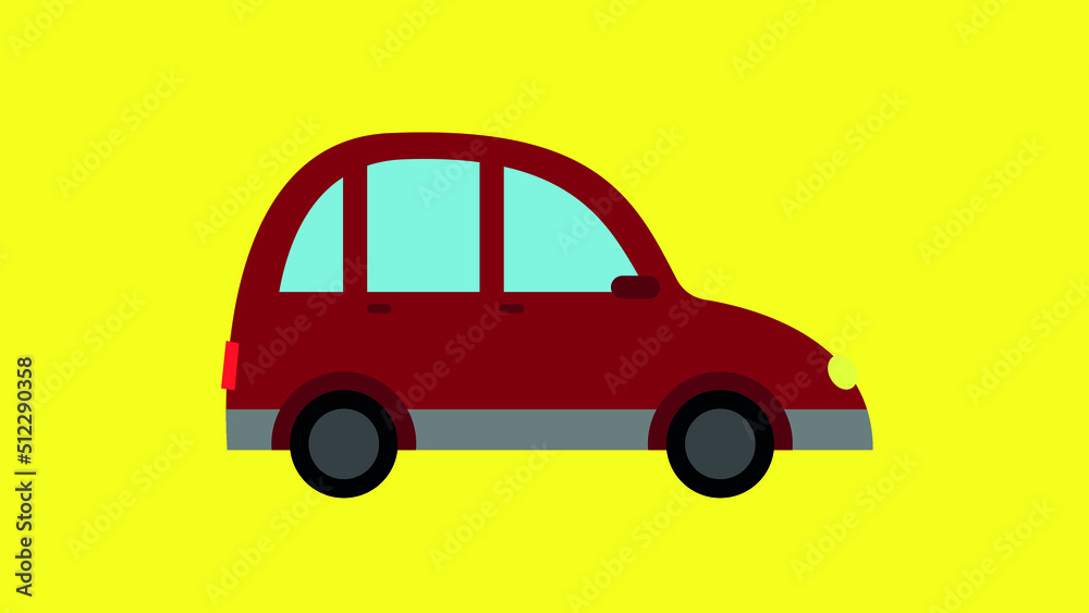 Red passenger car Red passenger car
