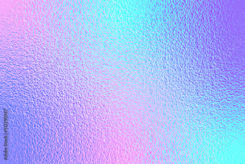 Holographic foil texture. Holograph iridescent background. Gradient rainbow pattern. Dreamy pink color. Pearlescent paper. Holo bg. Hologram hologram. Halographic effect texture. Vector illustration