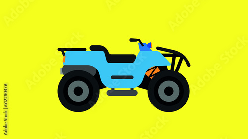 blue quad bike