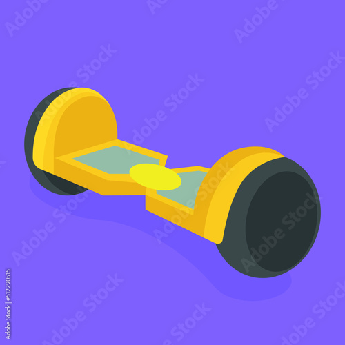 Yellow gyroscooter with black wheels