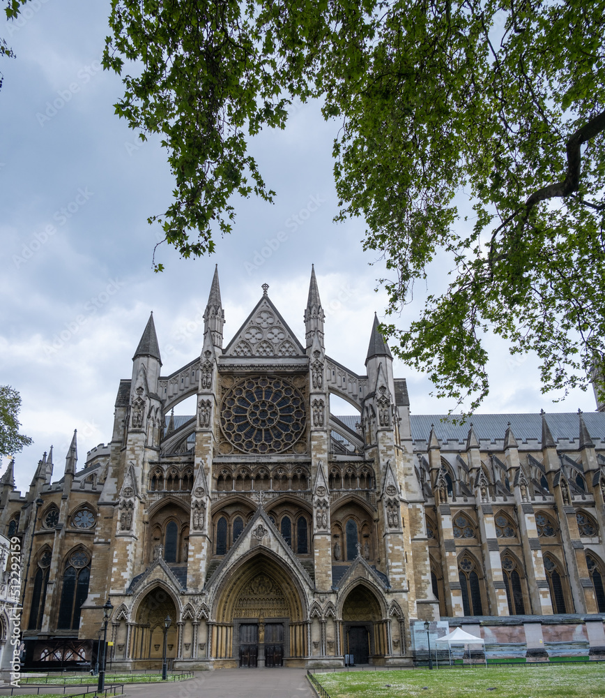 Panoramic view of Westminster Abbey, London