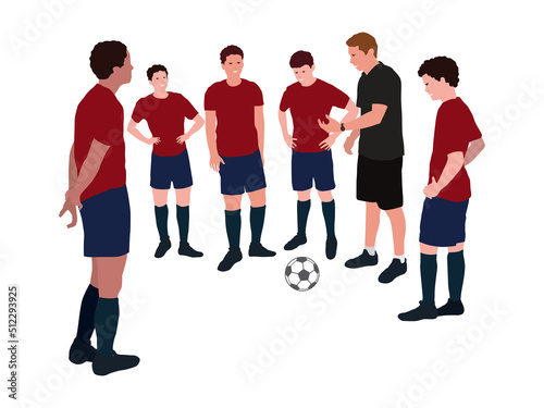 Football Coach in illustration graphic vector