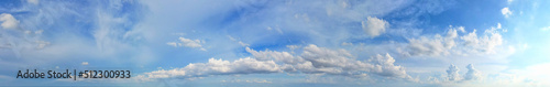 Beautiful panoramic sky and clouds, Cloudscape, Air clouds in the blue sky background. Abstract style for text and design.