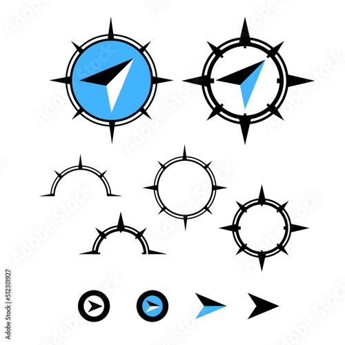 Compass logo illustration tool set - Vector