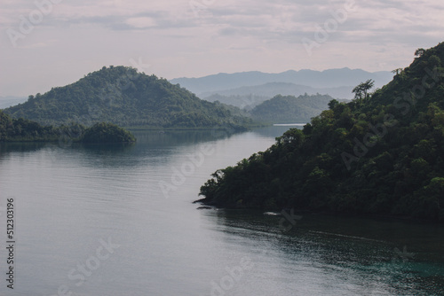 lake and mountains