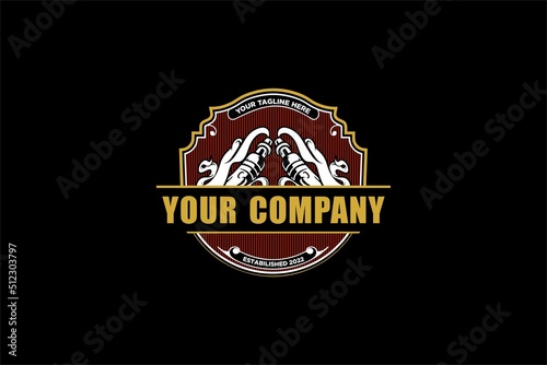 VAPE LOGO VECTOR IMAGE VINTAGE STYLE