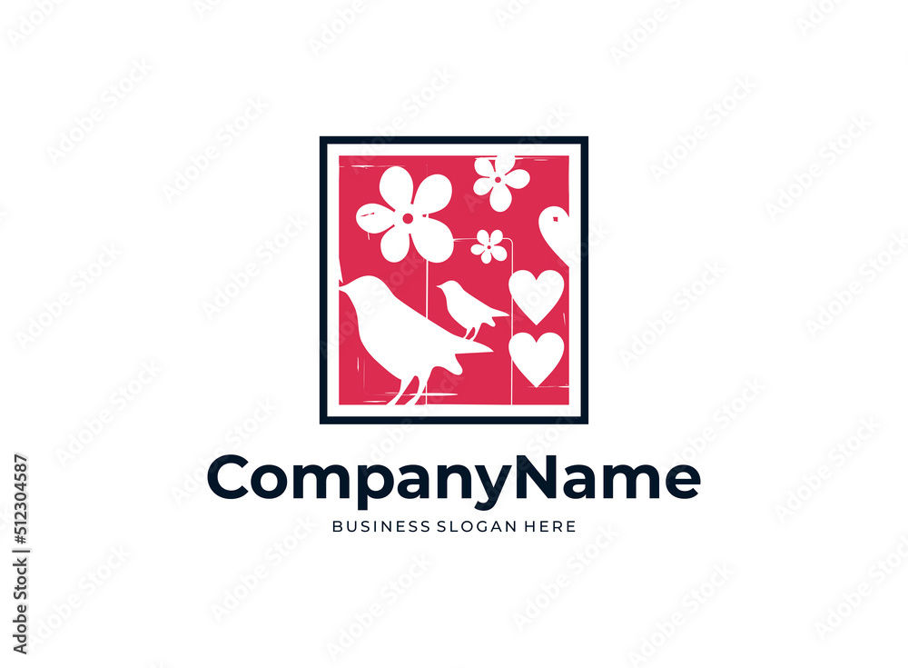 Elements Designs Logo Vector Illustration Bird Elements Designs Logo Vector Illustration Bird