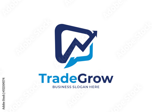Creative logo trading business & finance arrow diagram market
