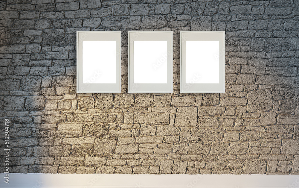 brick stone wall interior design for home, office, hotel and bedroom. 3D illustration brick stone wall interior design for home, office, hotel and bedroom. 3D illustration