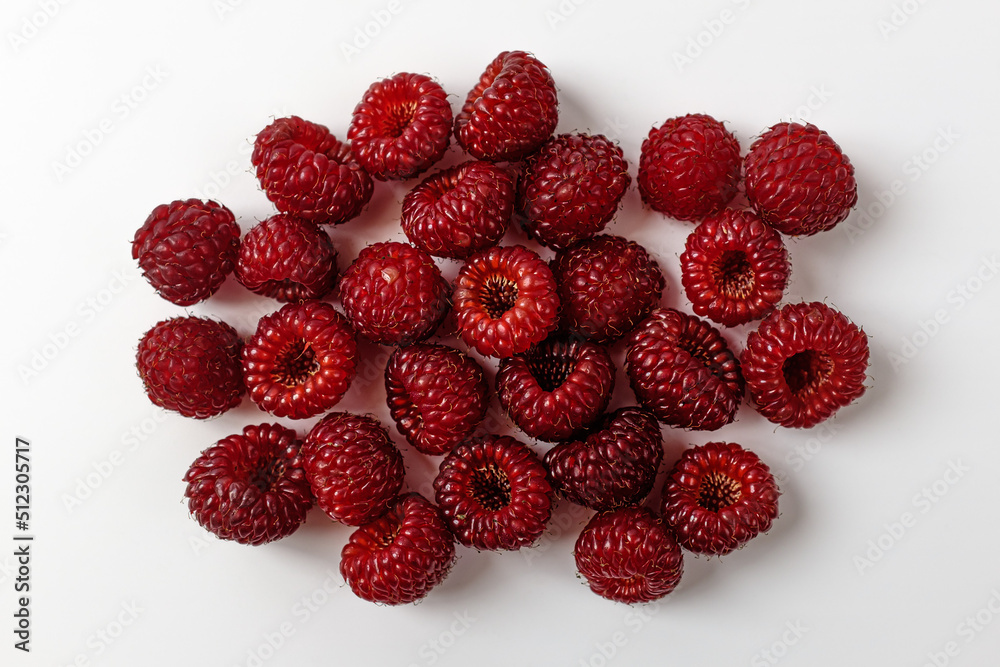 raspberries on a white background raspberries on a white background