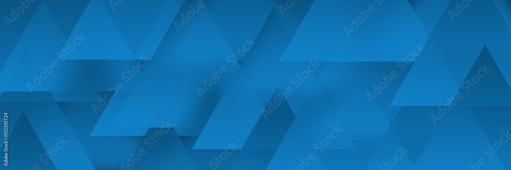 Obraz premium Blue Triangles Edgy Background Horizontal