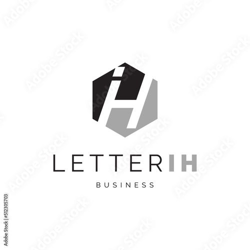 Initial letter IH icon logo design inspiration