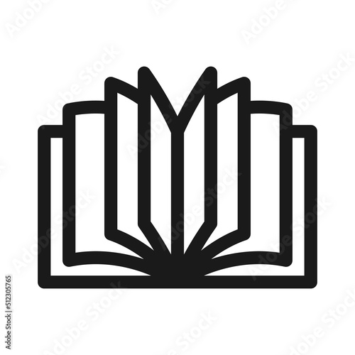 Book icon. Reading line icon  on white background