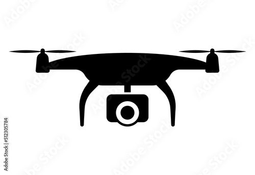 Drone quadrocopter with camera. Drone Video Camera icon