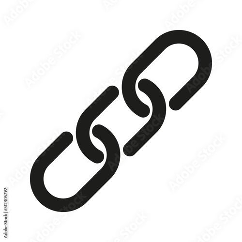 Chain, link icon. Hyperlink chain symbol. illustration