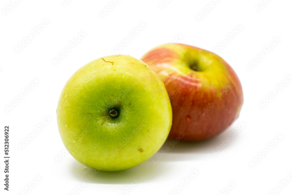 Group of different color apple isolate on white background Group of different color apple isolate on white background