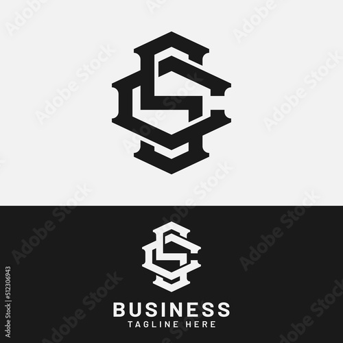 S C SC CS Letter Monogram Initial Logo Design Template. Suitable for General Sports Fitness Finance Construction Company Business Corporate Shop Apparel in Simple Modern Style Logo Design.