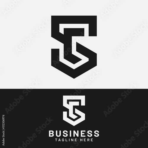 S C SC CS Letter Monogram Initial Logo Design Template. Suitable for General Sports Fitness Finance Construction Company Business Corporate Shop Apparel in Simple Modern Style Logo Design.
