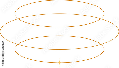 Aesthetic oval geometric line with star