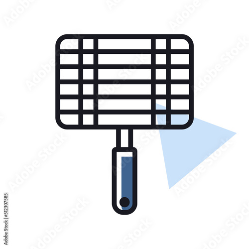Barbecue, grill steel grid vector isolated icon
