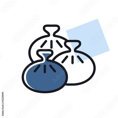 Khinkali vector icon. Fast food sign