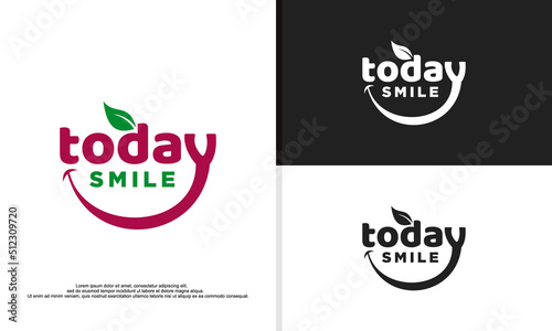 logo illustration vector graphic of typography smile for today.