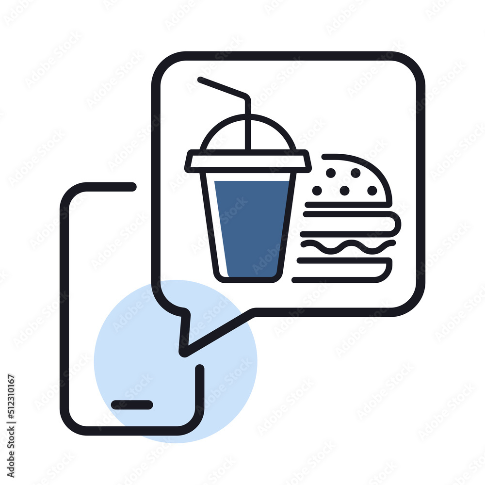 Fast food delivery service vector isolated icon Fast food delivery service vector isolated icon
