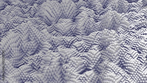 Clean Cubes Waves. Abstract Background, 4K
