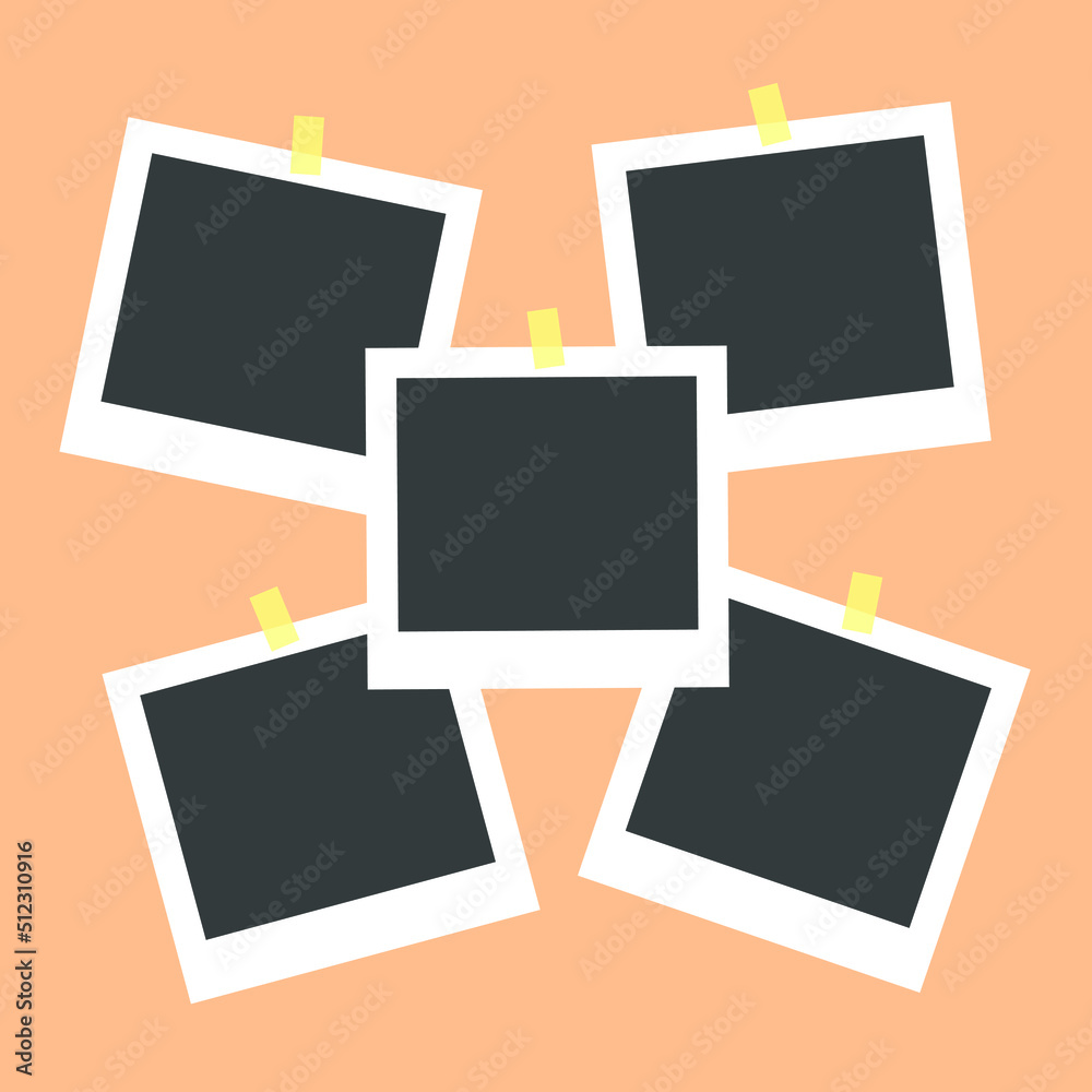 Collection of photo frame with camera in the background Collection of photo frame with camera in the background