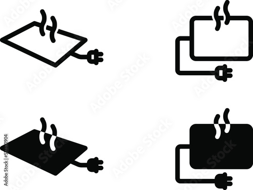 Heating mat icon , vector illustration