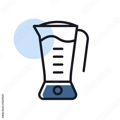 Electric blender vector icon. Kitchen appliance