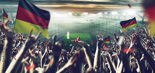 Fußball Deutschland Fans in einem Stadion