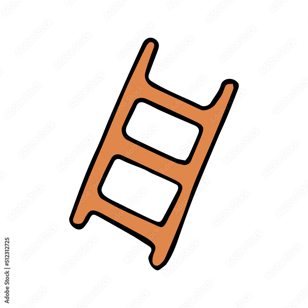 ladder icon. Doodle vector illustration with ladder Stock Vector ...