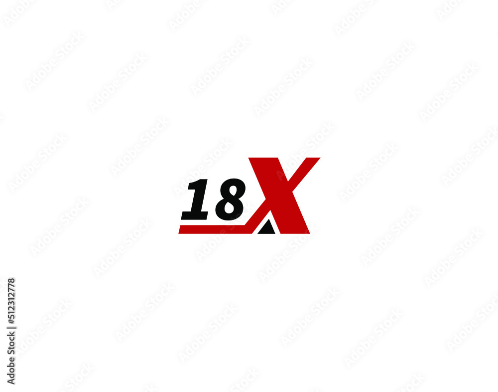 18 Times, 18X Initial letter logo 18 Times, 18X Initial letter logo