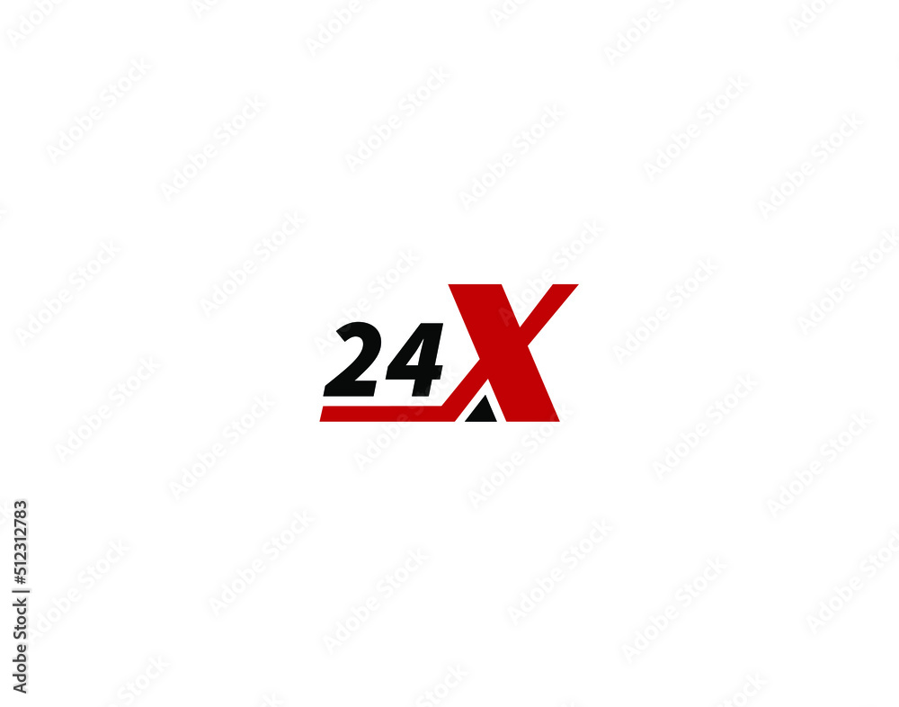 24 Times, 24X Initial letter logo 24 Times, 24X Initial letter logo