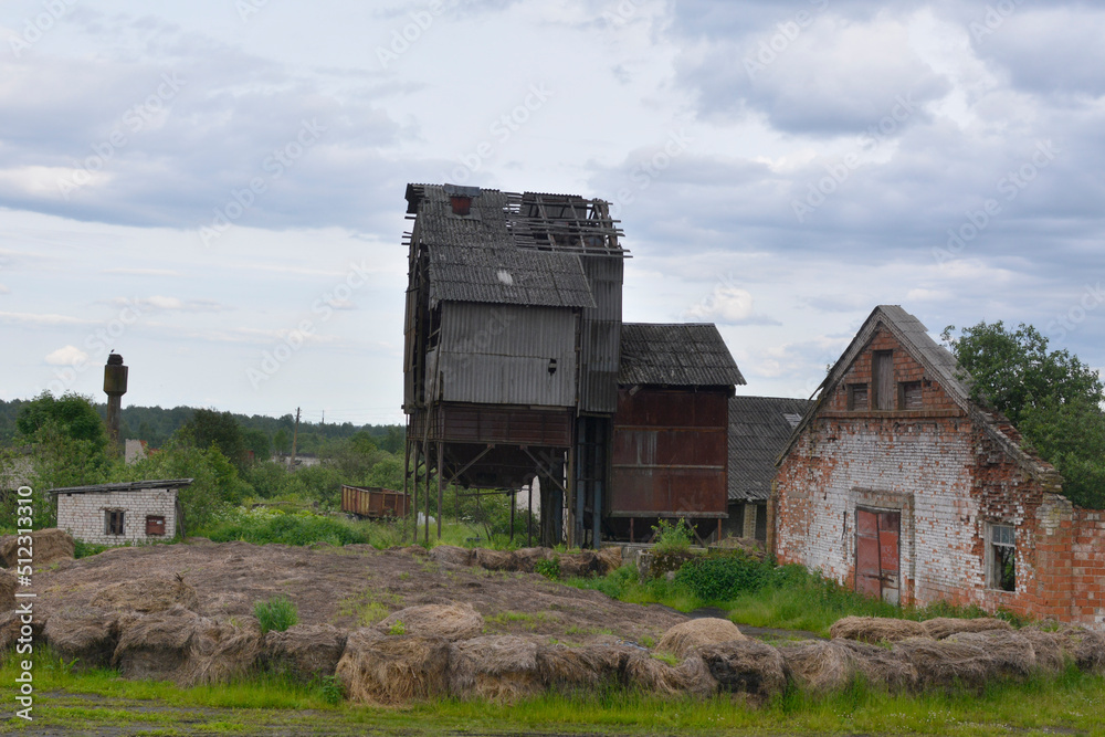 old farm building all forgotten and falling down. old farm building all forgotten and falling down.