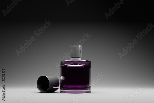 elegant 3d rendering perfume bottle. 3d illustration