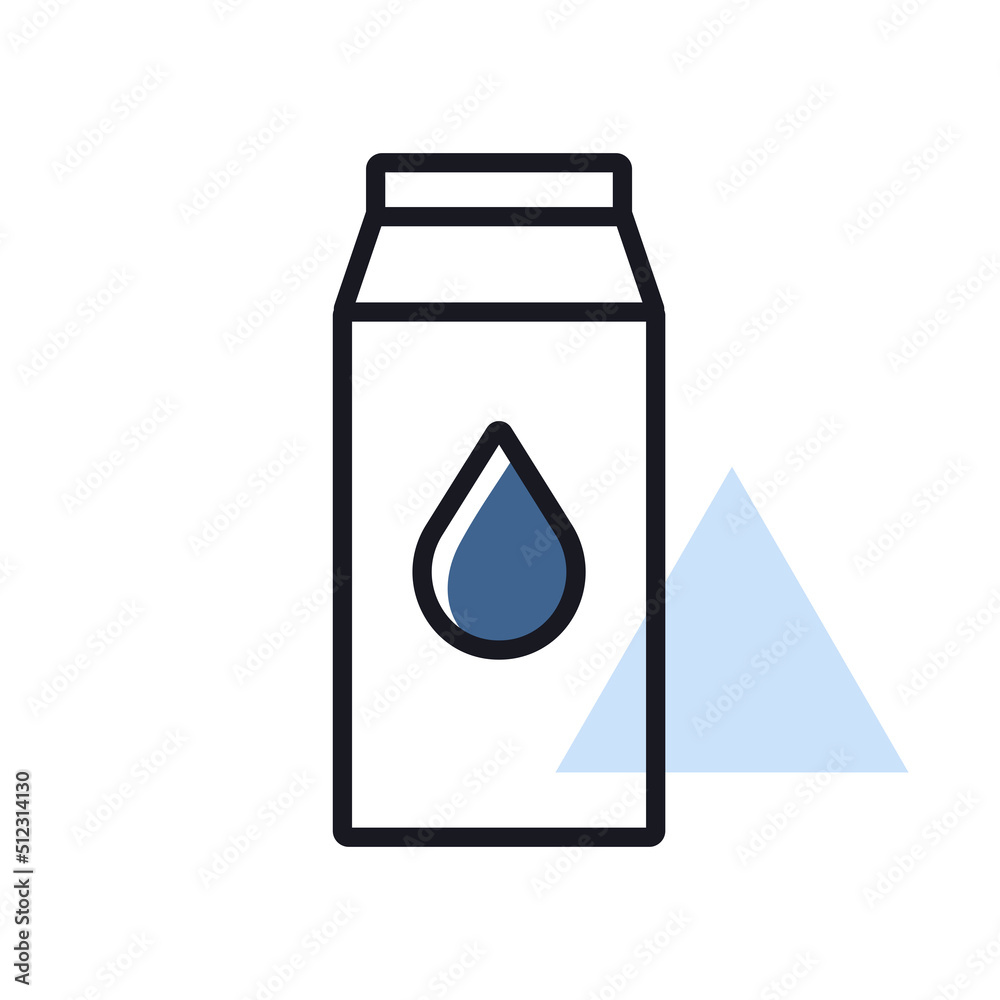 Kitchen vector icon carton of milk Kitchen vector icon carton of milk