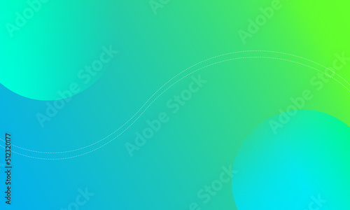 Blue and green background. Abstract blue and green gradient background with circles and flowing shapes. Vector illustration