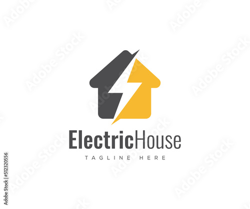 Electric House Logo, Power House Logo Design.